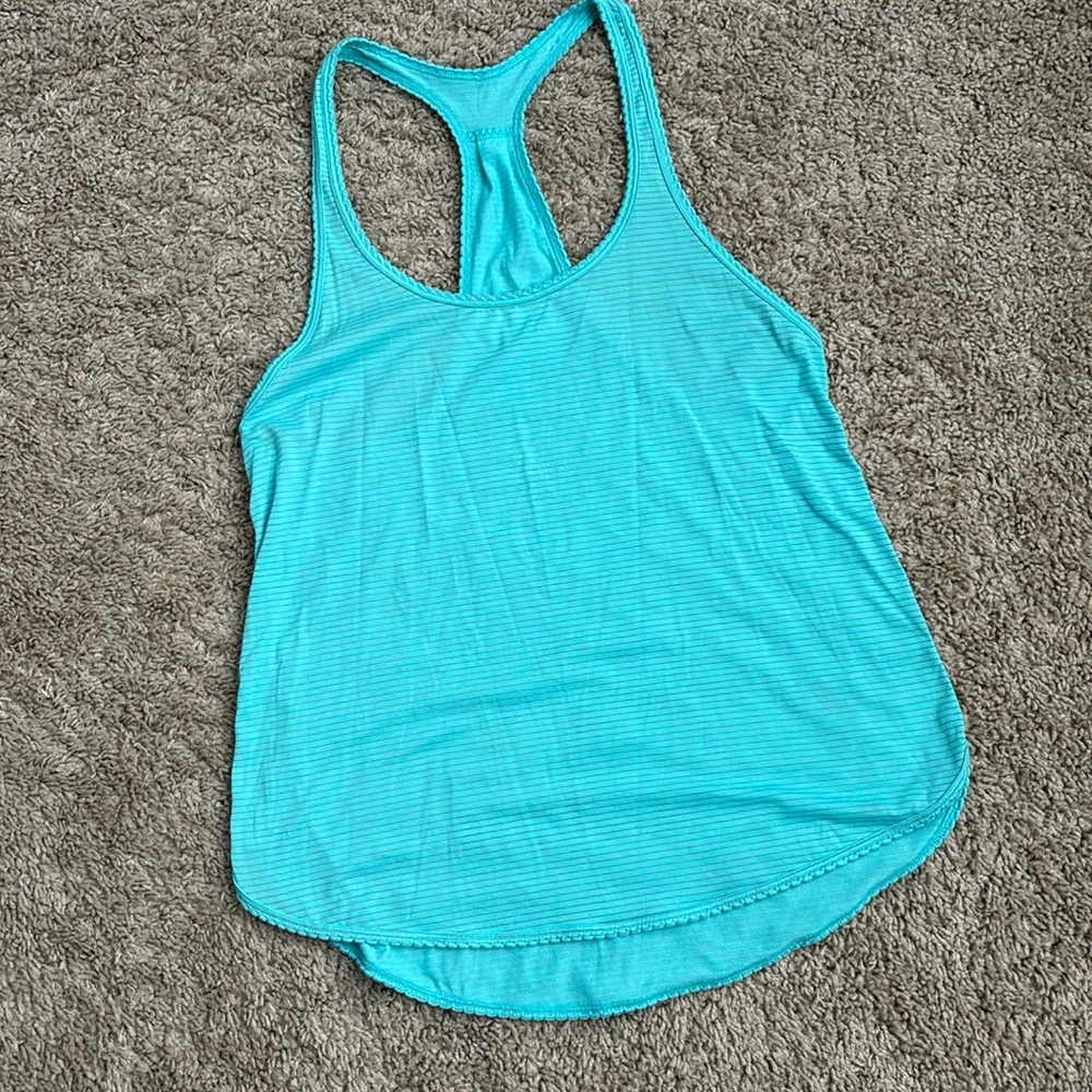 Bright blue tank